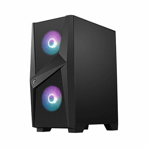 Gabinete MSI Mid-Tower MAG FORGE 100R (Vidrio Templado, Malla Frontal, 2x Fan RGB, ATX)