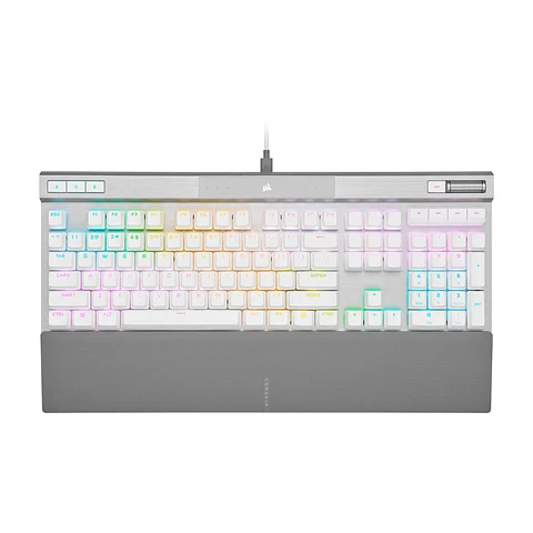 Teclado Corsair K70 PRO RGB White Óptico-Mecánico Switch OPX