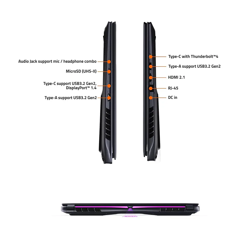 Notebook Aorus 16X ASG (2024) 165Hz, i7-14650HX, RTX 4070, 1TB SSD, 32GB, Win11 6