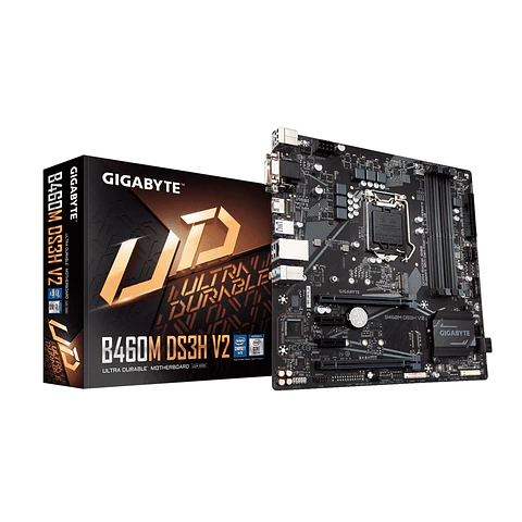Placa Madre Gigabyte B460M DS3H V2 (LGA1200, M.2, DDR4, MicroATX)
