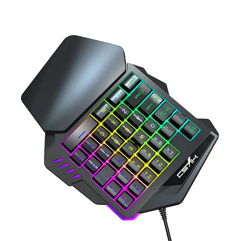 Kit Teclado Una Mano Mouse Gamer para Celular, Tablet, PC