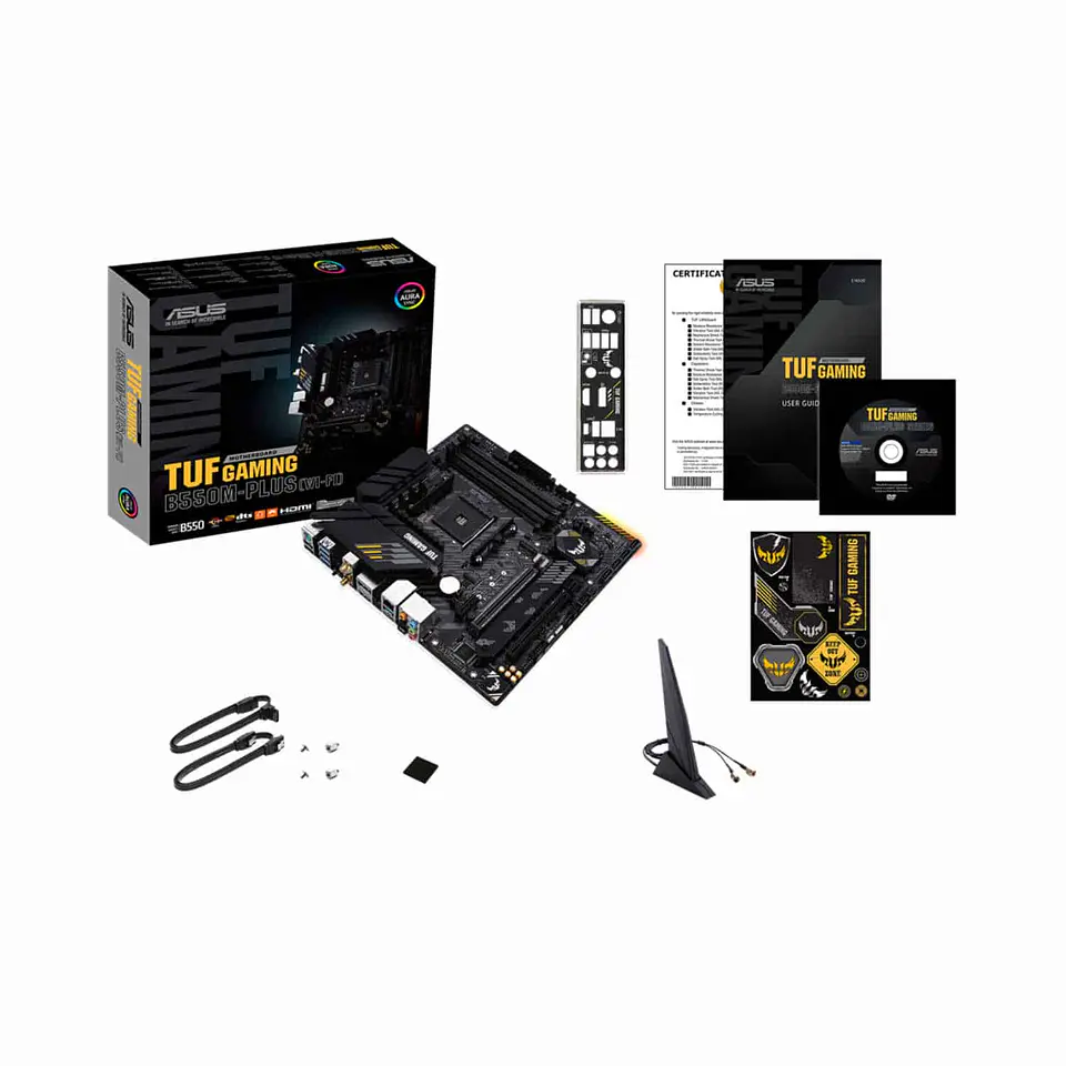 Placa Madre Asus TUF Gaming B550M-PLUS (Wi-Fi), AURA Sync, dual M.2, HDM, AM4 AMD Ryzen 6