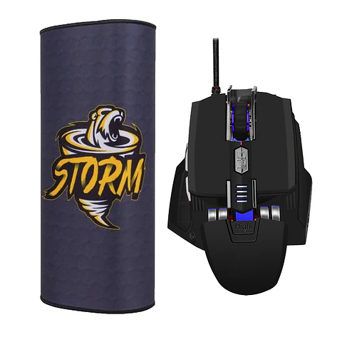 Kit Mousepad Y Mouse Gamer Led Óptico 7 Botones 3200dpi