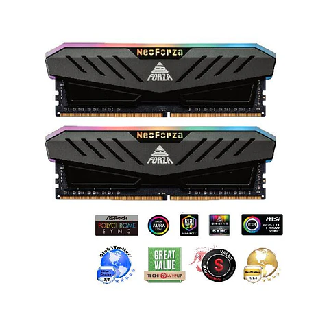 Kit Memoria Ram Neo Forza MARS RGB 2X16GB (32GB) DDR4 DRAM, 3200mhz