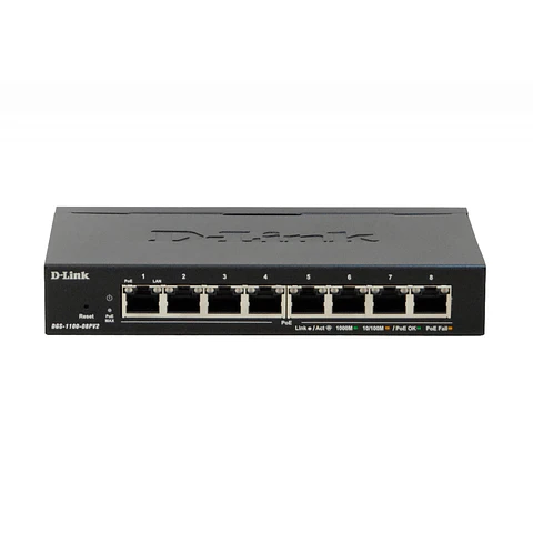 Switch D-Link DGS-1100-08PV2 8 Puertos 10/100/1000Mbps PoE