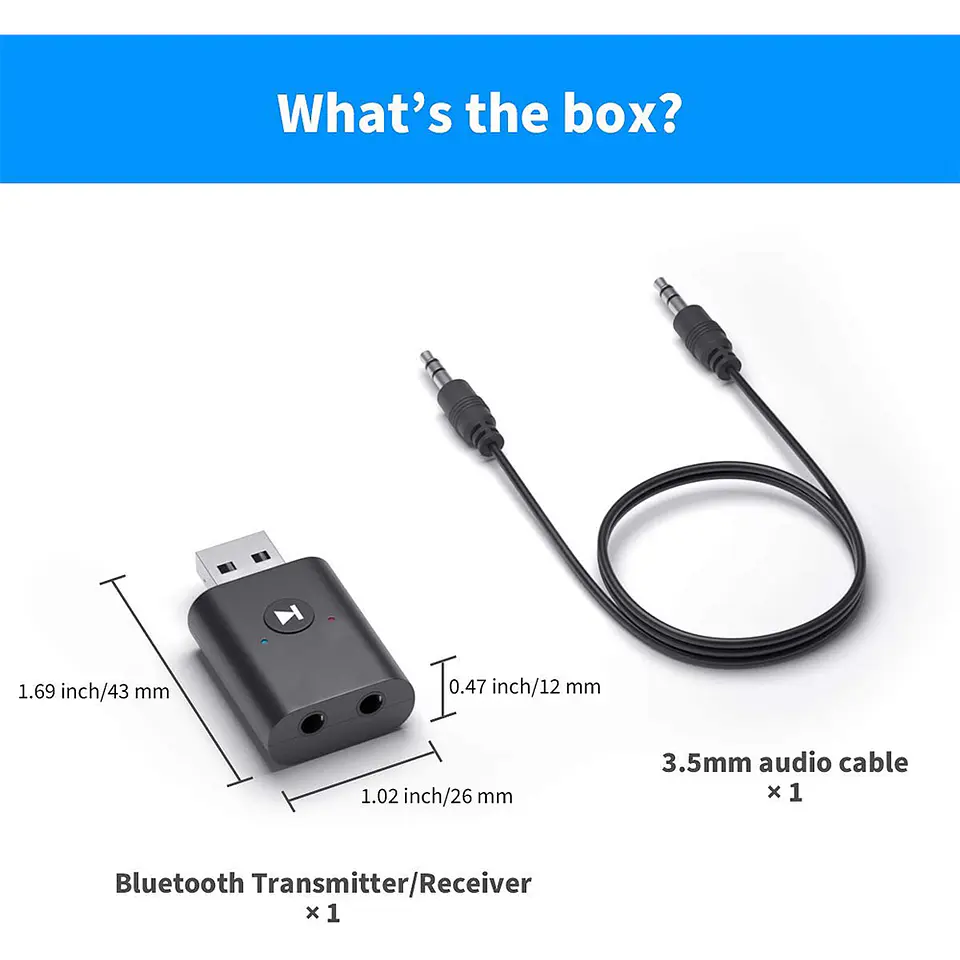 Transmisor y Receptor de Audio Tecnolab, Bluetooth 5.0 4