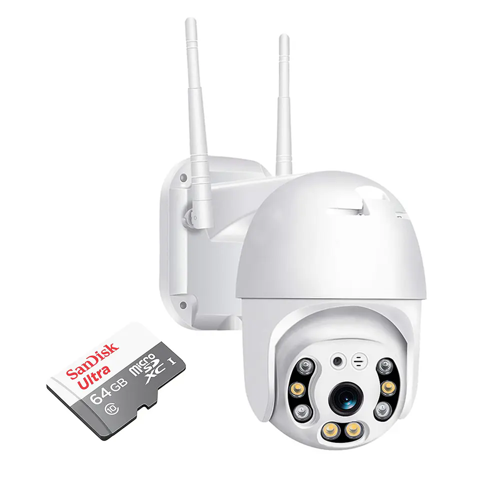 Cámara IP Ptz Wifi  Tecnolab + Memoria Sandisk 64 Gb Inalámbrico H265 1