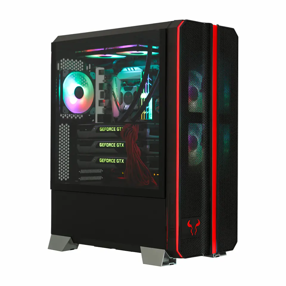Gabinete Riotoro CR1288 Prism RGB con 3 ventiladores (Mini-ITX, Micro-ATX, ATX, E-ATX) 2