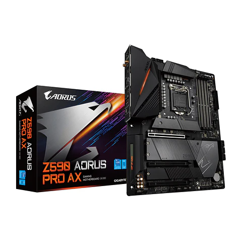 Placa Madre Z590 AORUS PRO AX (LGA1200, DDR4, M.2, Wi-Fi 6, ATX)