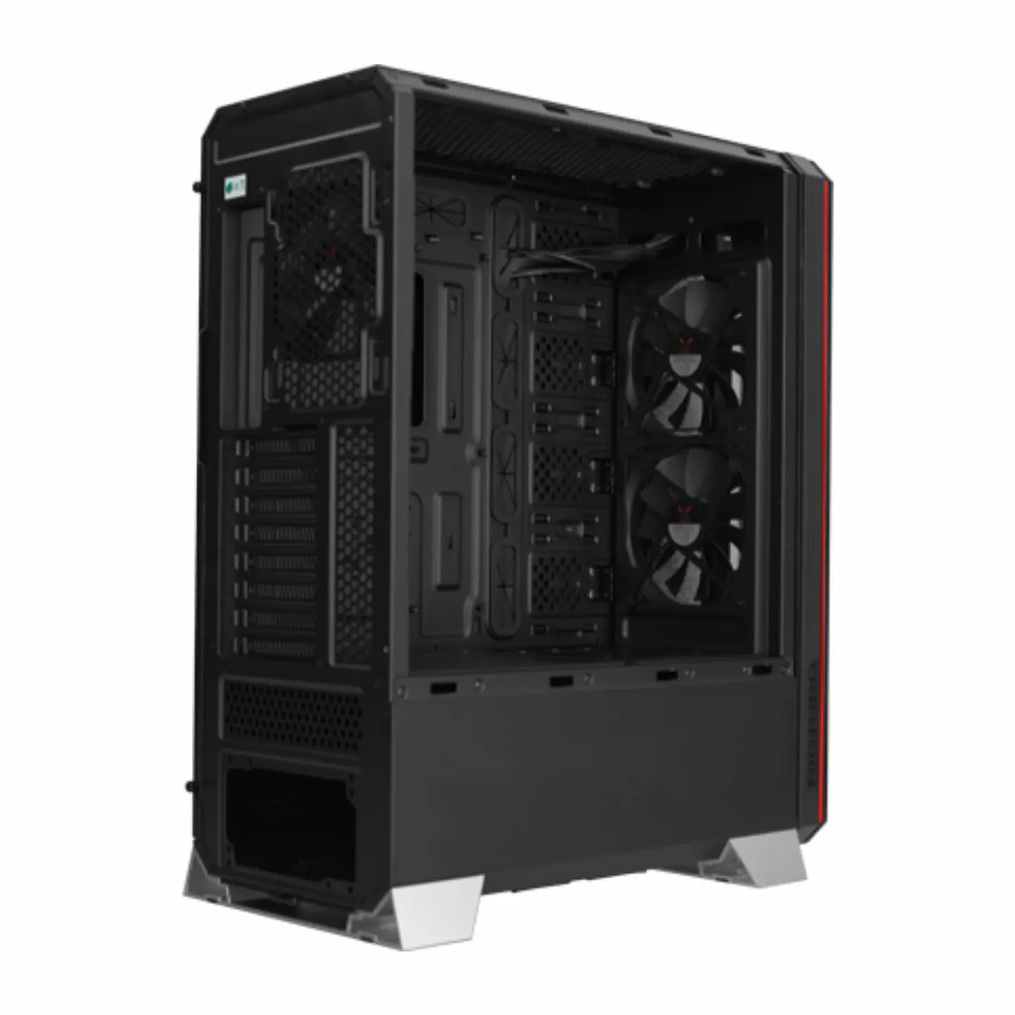 Gabinete Riotoro CR1288 Prism RGB con 3 ventiladores (Mini-ITX, Micro-ATX, ATX, E-ATX) 5