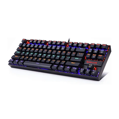 Teclado Mecánico Redragon Kumara K552 Rainbow, Switch Red, Español