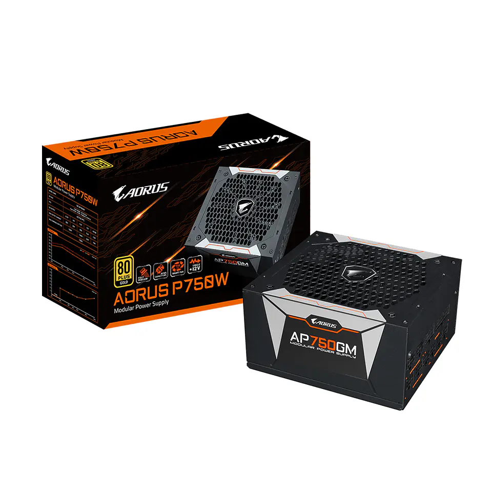 Fuente de Poder 750W AORUS P750W 80+ Plus Gold, Full Modular 1