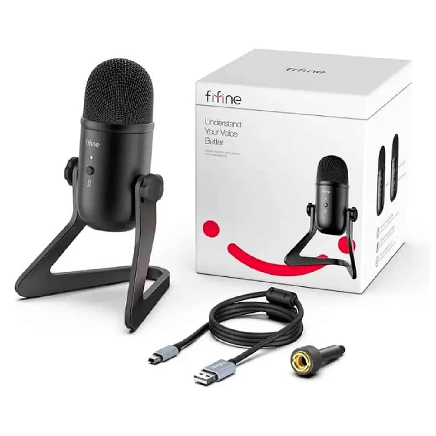 Micrófono Fifine Condensador Negro USB - K678 3