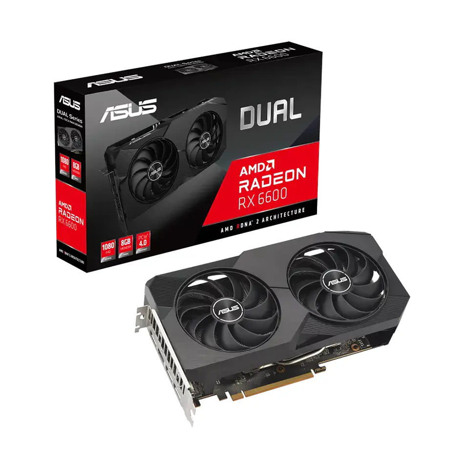 Tarjeta vídeo gráfica Asus Dual Radeon RX 6600 V2 8GB GDDR6 1
