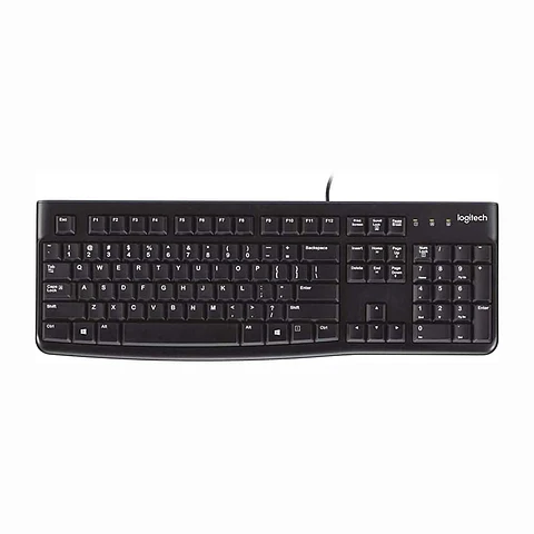 Teclado K120 Logitech , USB, Alámbrico, Negro