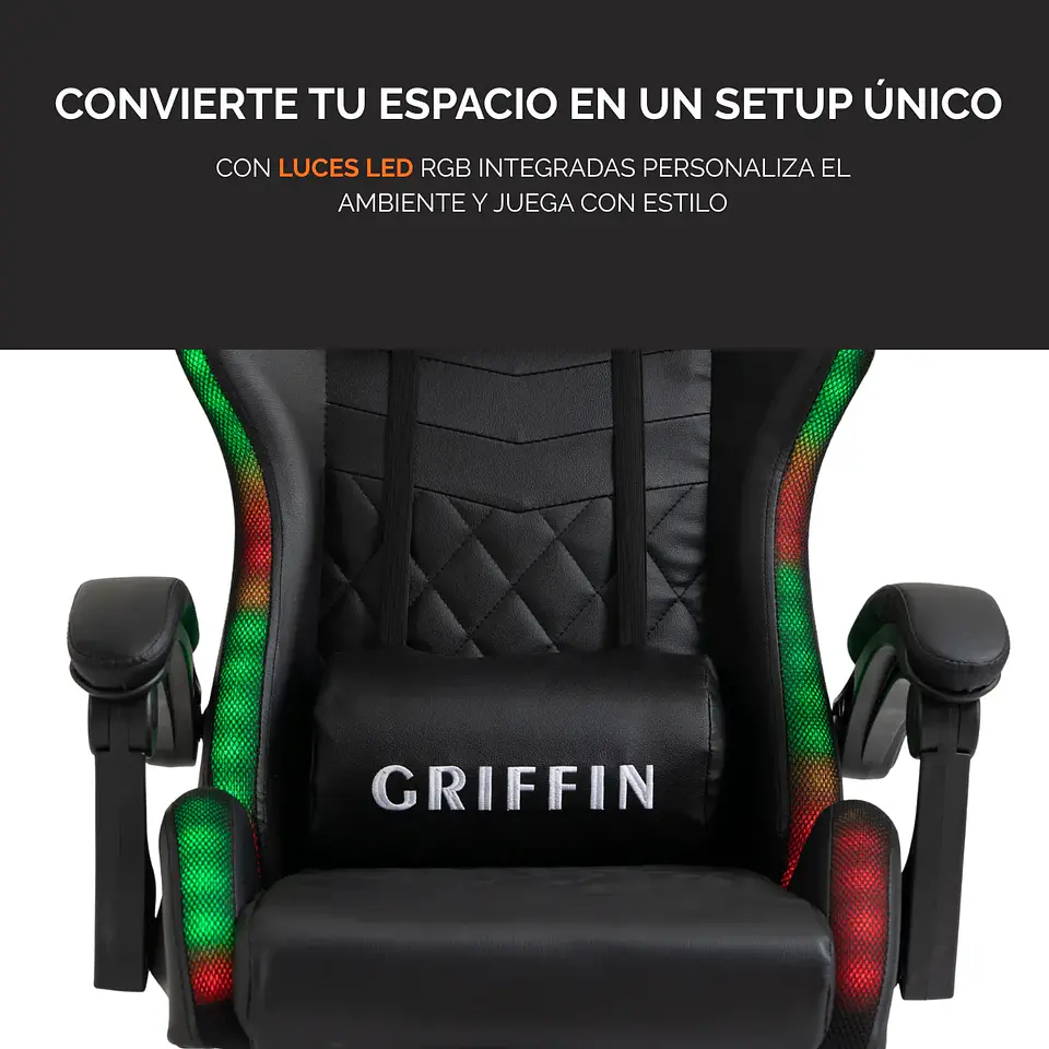 Silla de escritorio Ultimate Griffin Gamer - RGB 7