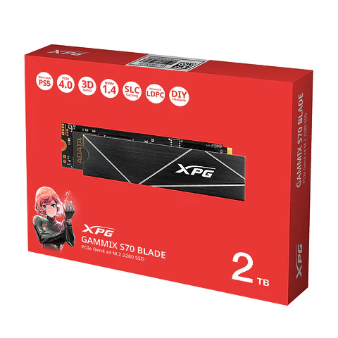 Unidad SSD XPG Gammix S70 Blade 2TB NVMe PCIe 4.0, 7.400MB/s