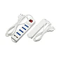 Alargador Zapatilla Eléctrico Con Switch 4 Tomas 2 Puertos Usb - thumbnail 3