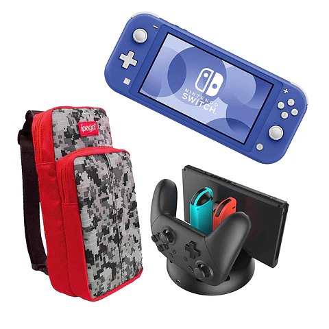 Pack: Consola Switch Lite + bolso + base de carga