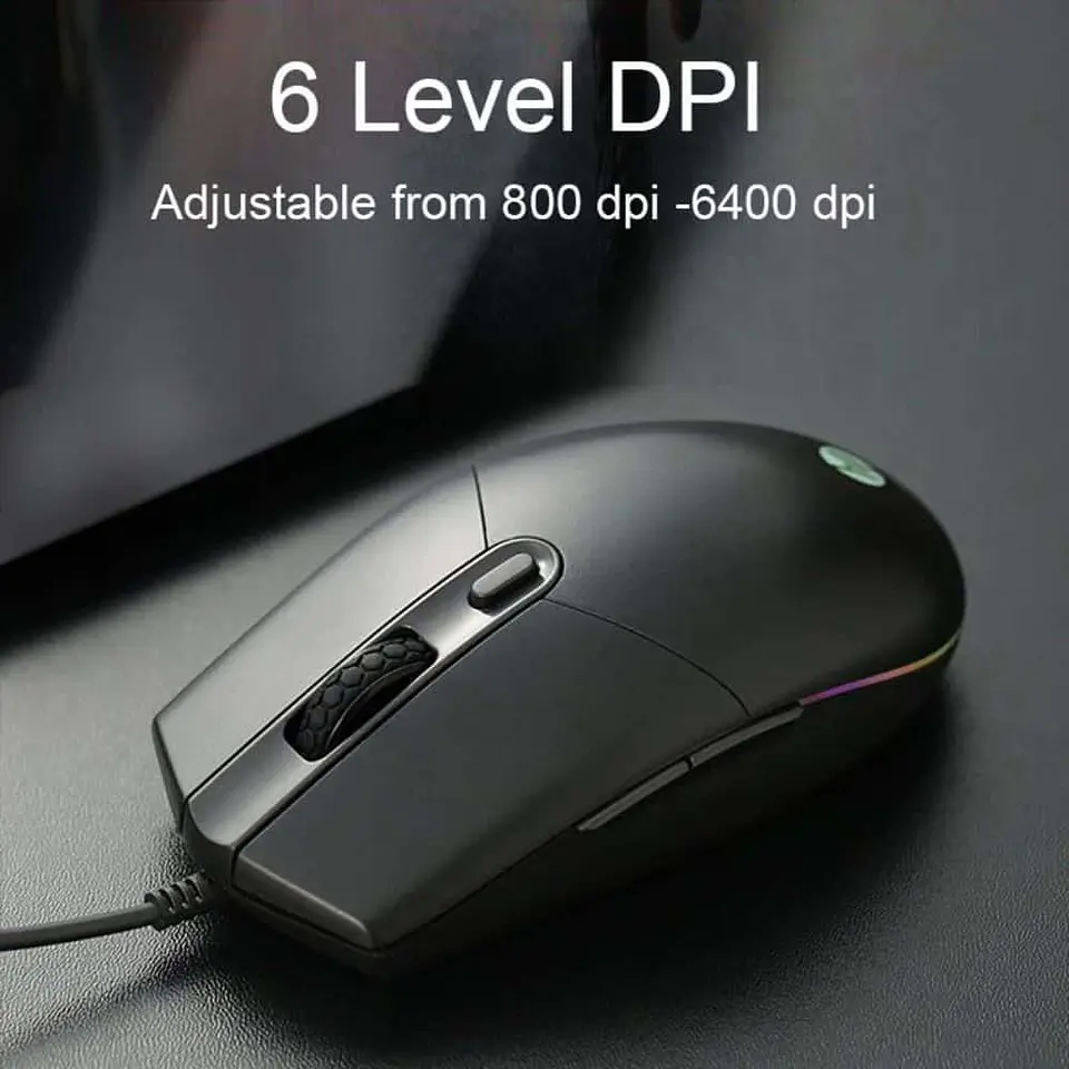 Mouse Gamer HP - M260, dpi ajustable hasta 6400 3