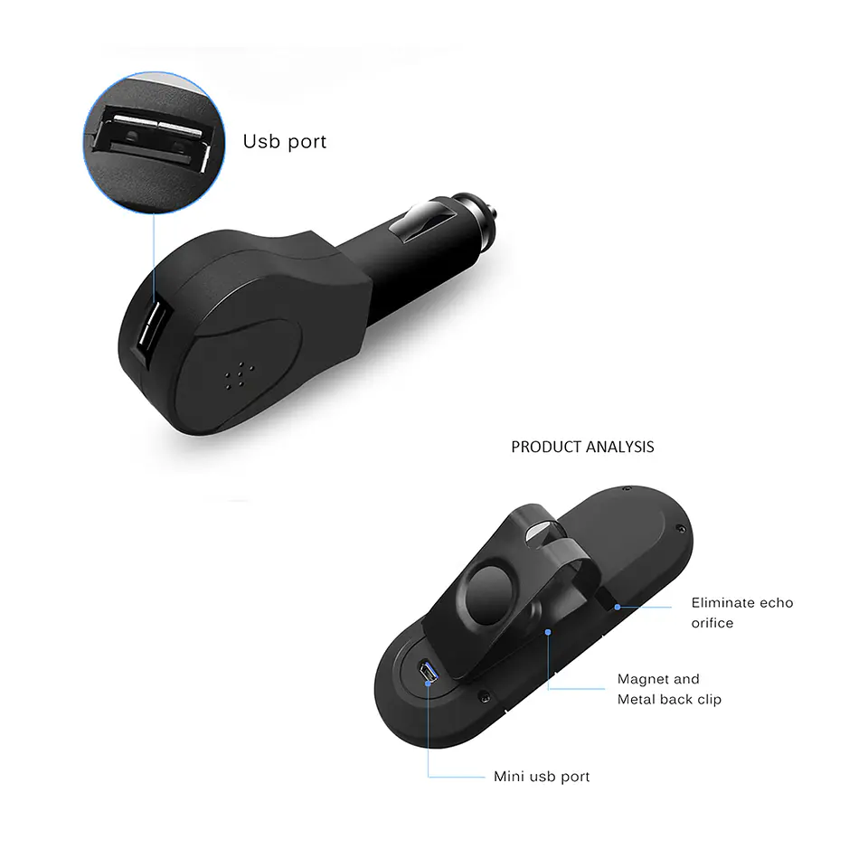 Manos Libres Para Autos Bluetooth Altavoz 4