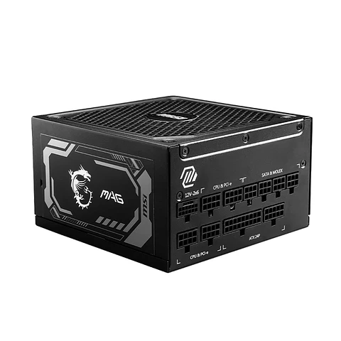Fuente de Poder MSI MAG A1250GL PCIE5, 1250 W, 80+ Gold, Modular
