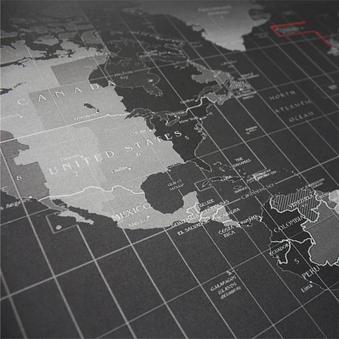Mousepad Diseño Mapa Mundo - XXL (90x40x3cm.), DBMP010