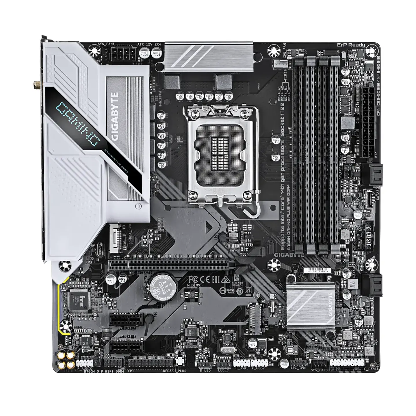Placa Madre Gigabyte B760M GAMING PLUS WIFI, LGA1700 DDR4, mATX 2