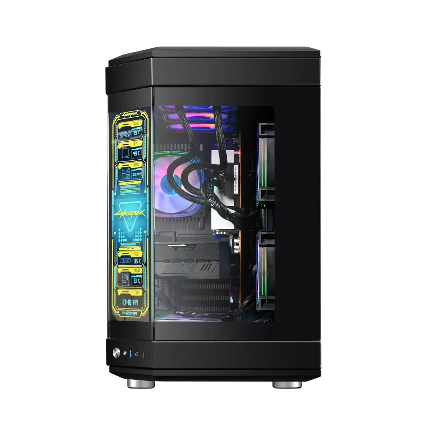 Gabinete Kronos Pixar ATX, Pantalla Led, USB 3.0, Black 3