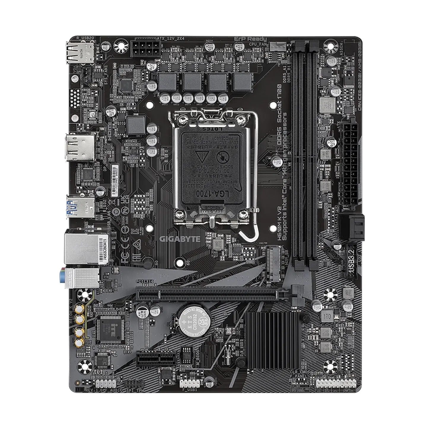 Placa Madre Gigabyte H610M K V2, Intel H610, LGA 1700, DDR5 2