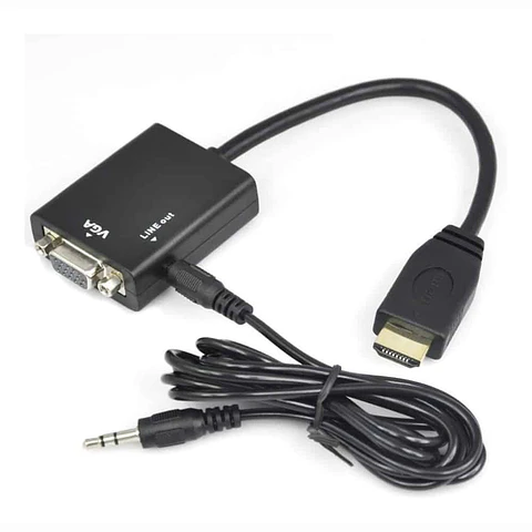Conversor HDMI a VGA con salida de audio