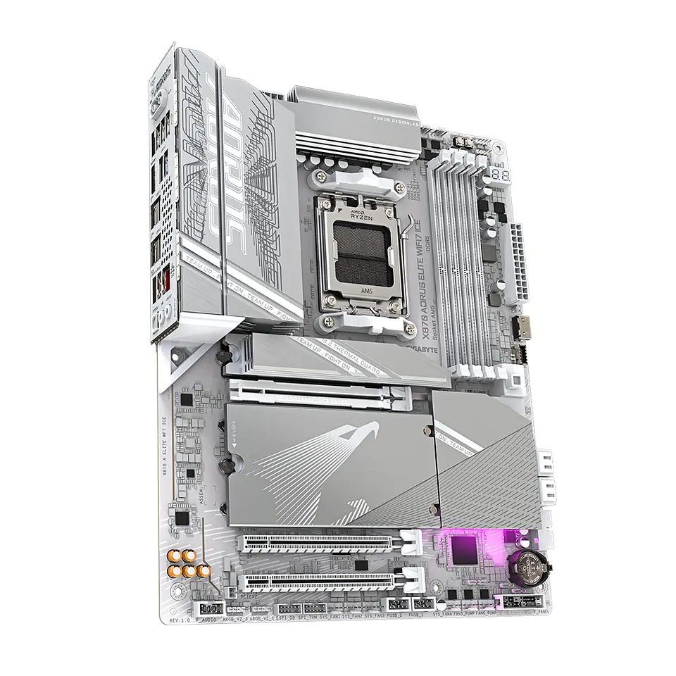 Placa Madre X870 AORUS Elite Wi-Fi 7 ICE, AM5, 4x DDR5, ATX 3