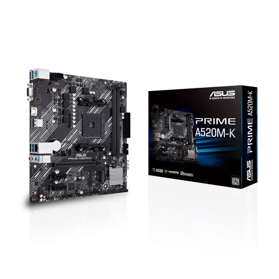 Placa Madre ASUS PRIME A520M-K (AM4, 2133/4600MHz, M.2, MicroATX) 1