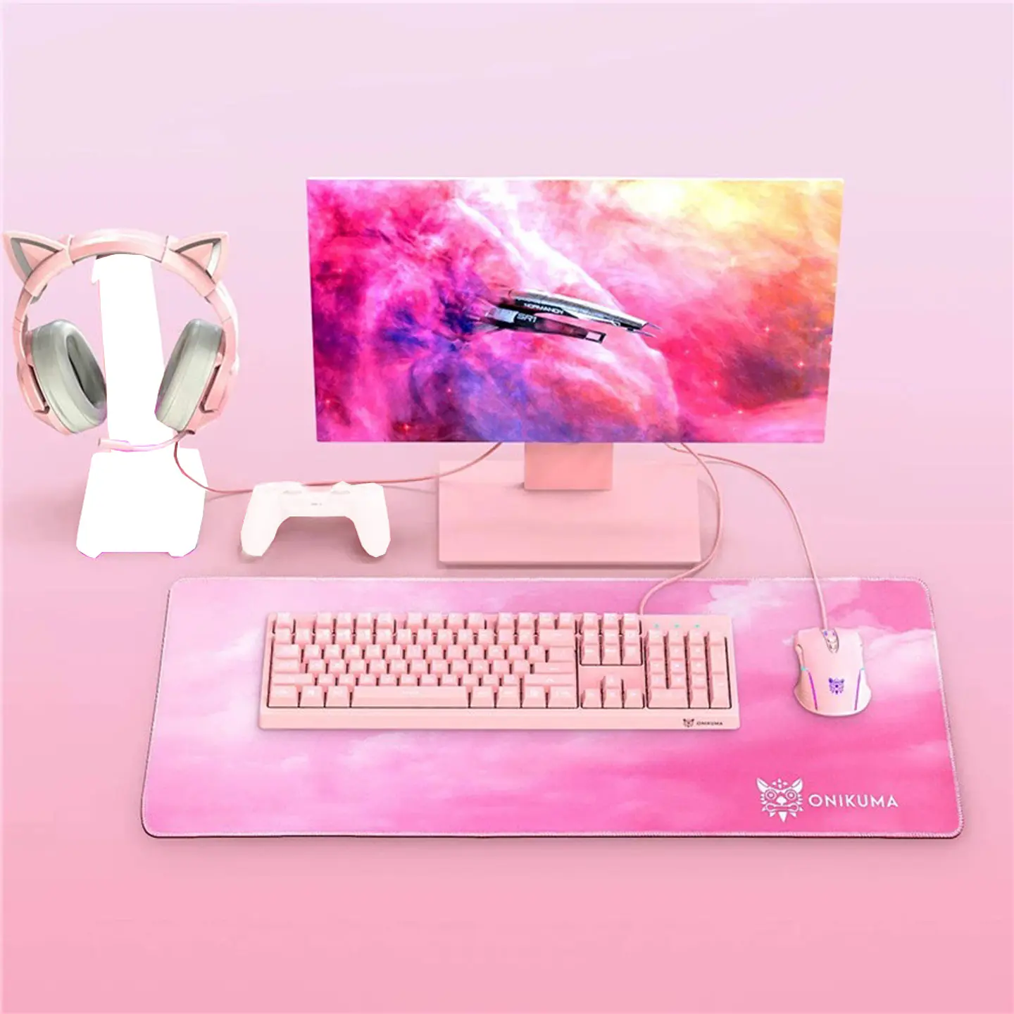 Pack Pink 4 en 1: Audífonos + Teclado + Mouse + Mousepad 6