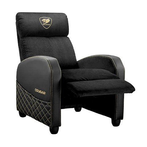 Sillón Gamer Cougar Ranger Elite Gold Terciopelo Reclinable