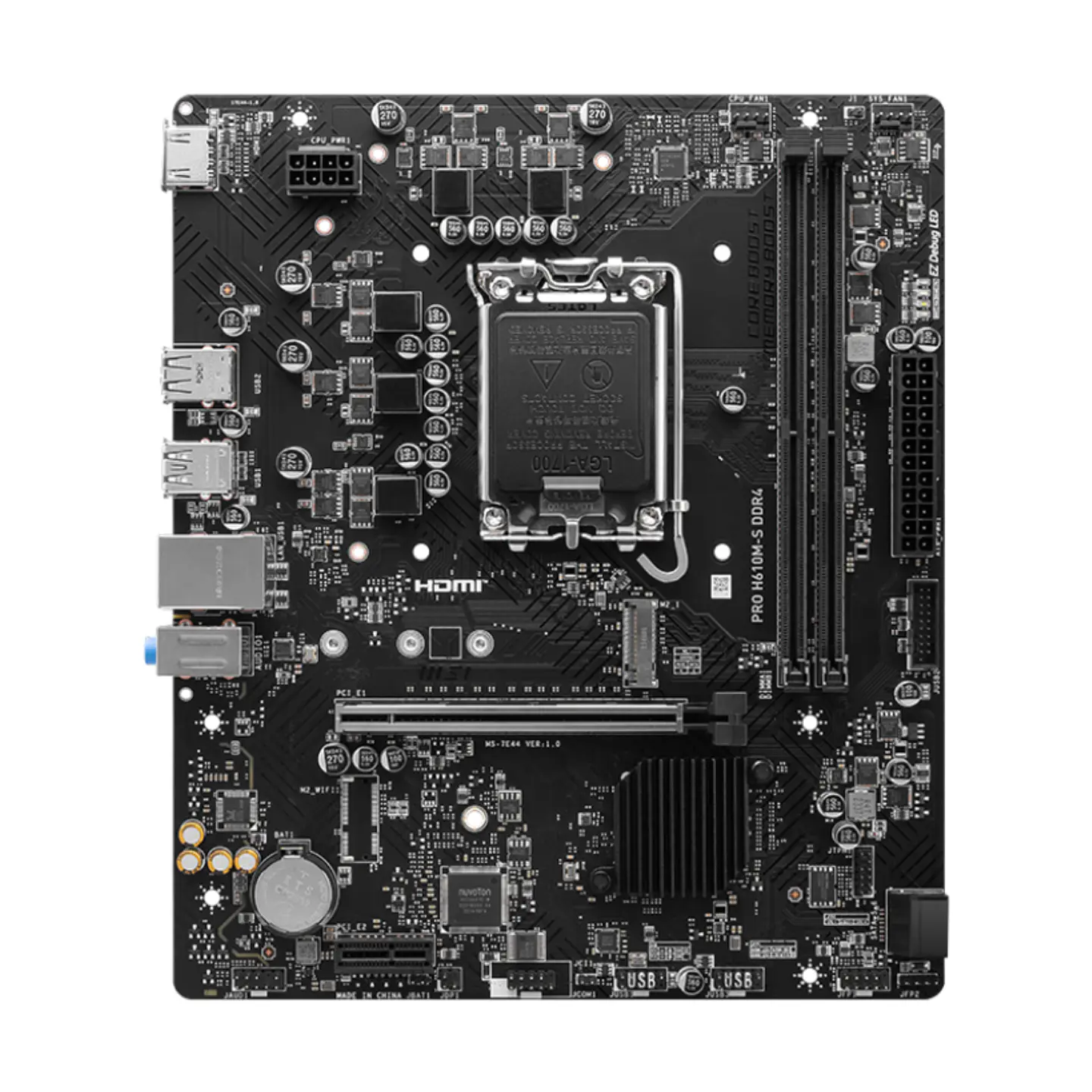 Placa Madre MSI PRO H610M-S DDR4 LGA 1700, 2x DDR4, MicroATX 2