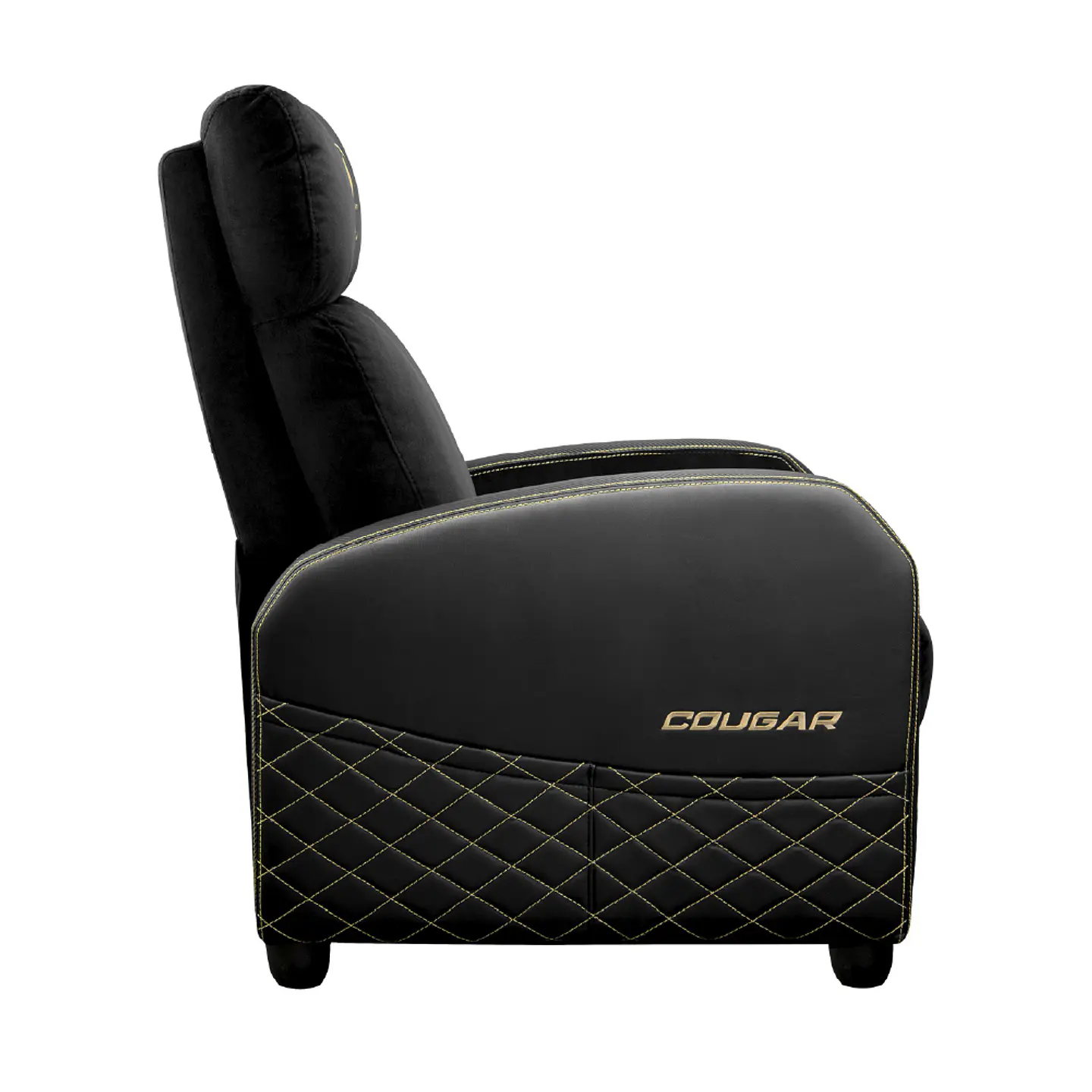 Sillón Gamer Cougar Ranger Elite Gold Terciopelo Reclinable 4