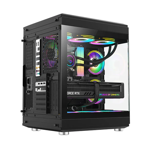 Gabinete Kronos Atlantis ATX Vidrio Templado, USB 3.0, Black
