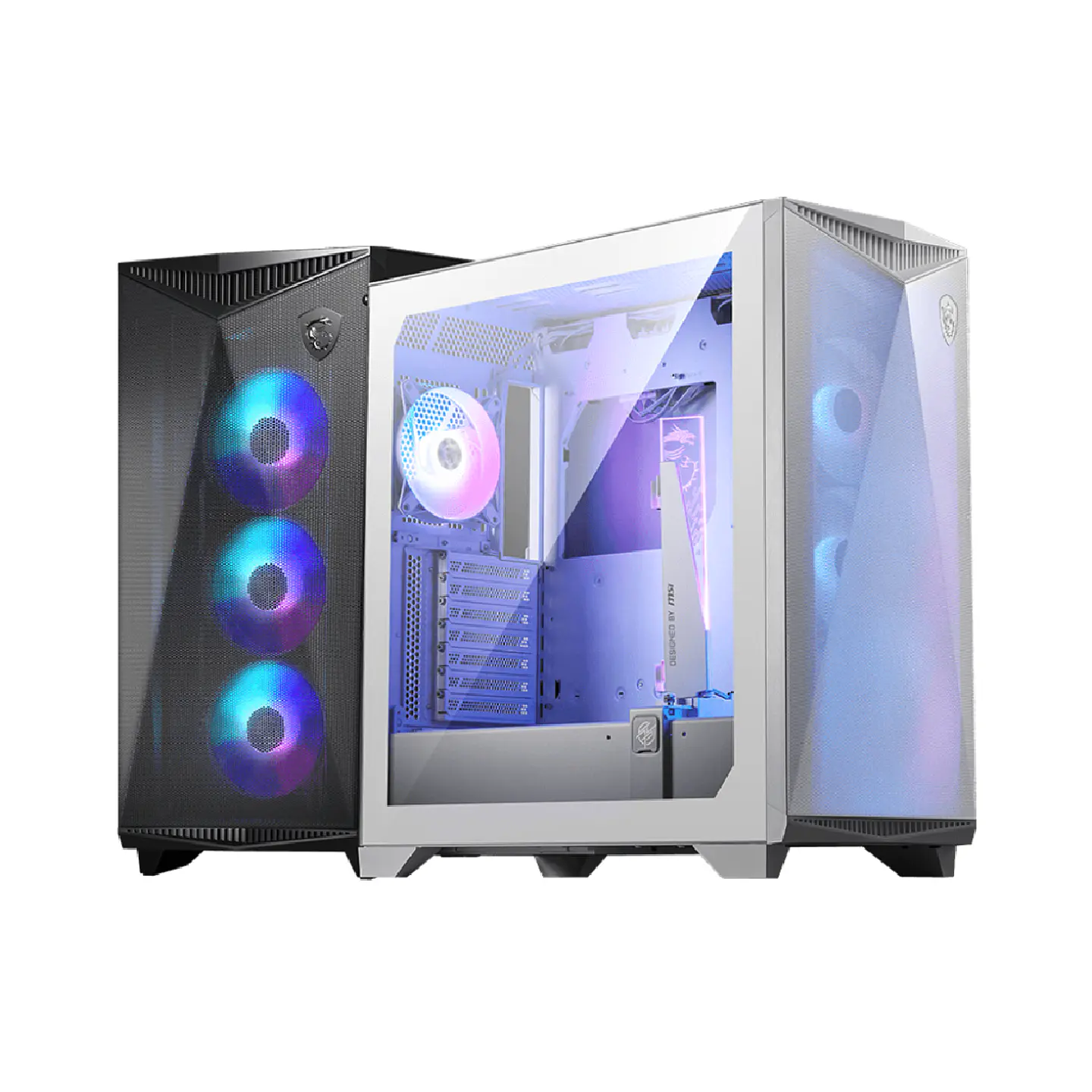 Gabinete Gamer MSI MPG GUNGNIR 300R AIRFLOW White 4Fan E-ATX 1