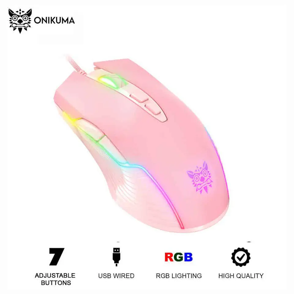 Mouse Gamer Onikuma CW905 - rosado 1