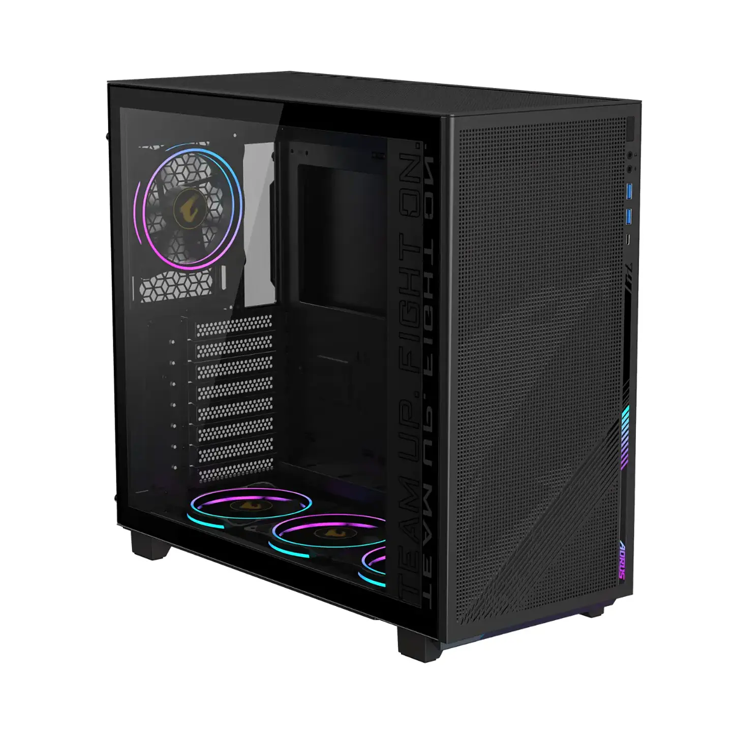 Gabinete Gabinete Aorus C400 GLASS ATX, Vidrio Templado, 4 Fan 3