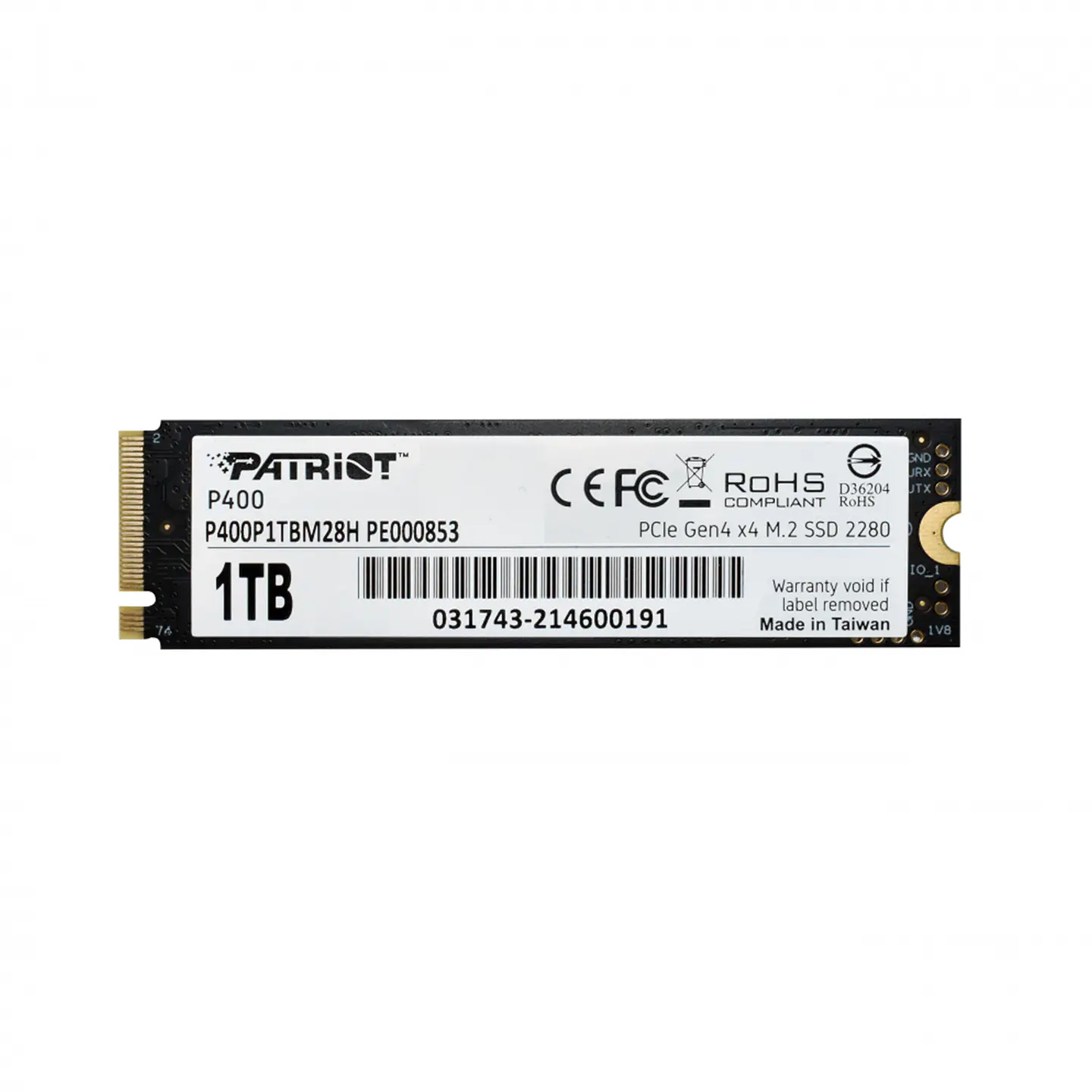 Unidad SSD Patriot P400 NVMe, 1TB, PCI Express 4.0, M.2 5