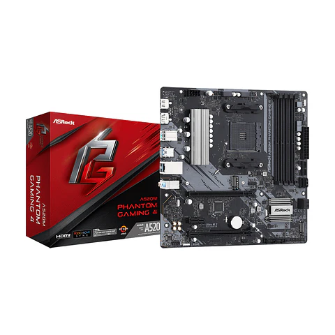 Placa Madre ASRock A520M Phantom Gaming 4, AM4, DDR4 - mATX