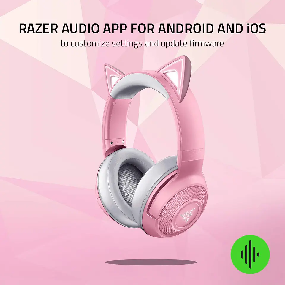 Audífonos Razer Kraken Kitty Quartz, Bluetooth, Rosado 2