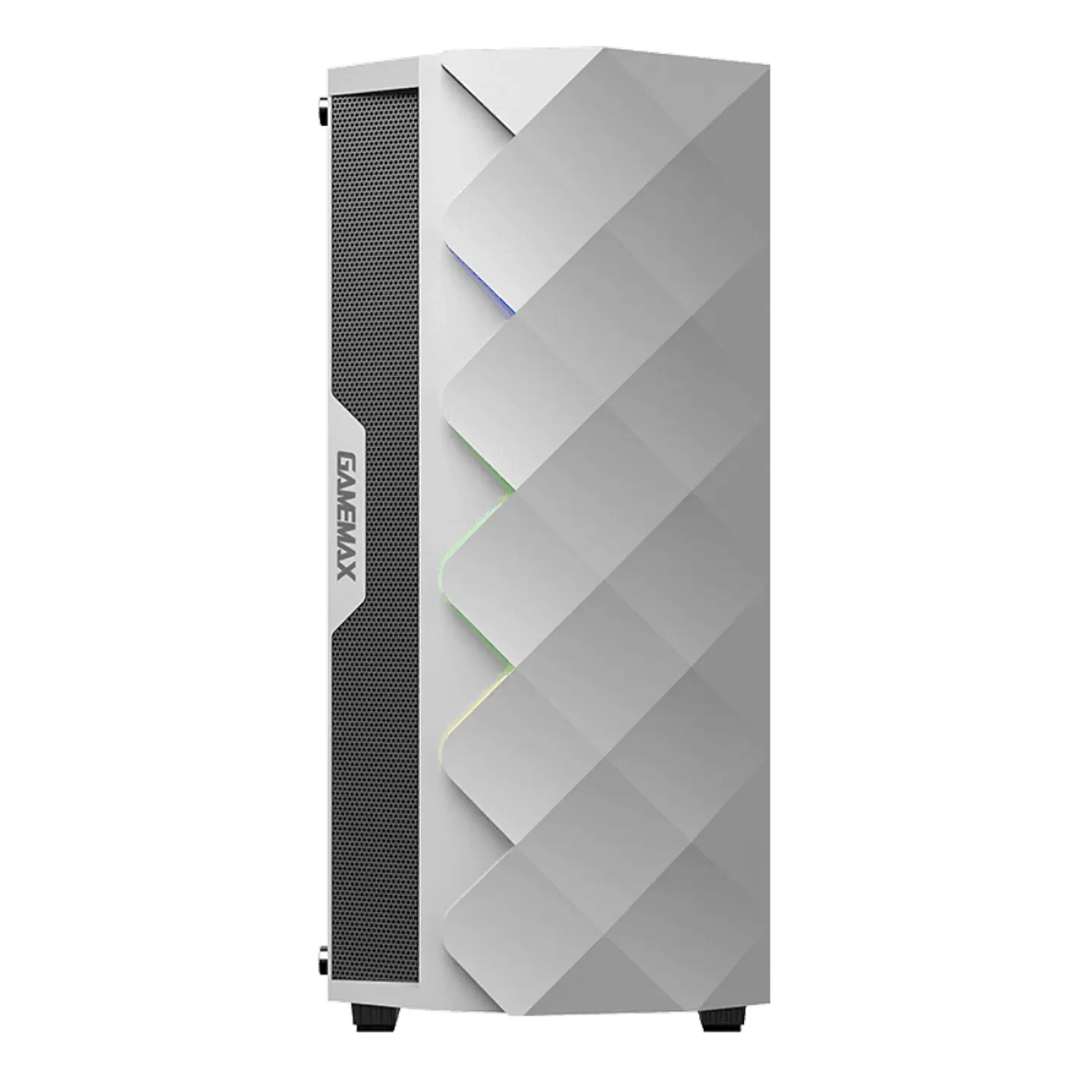 Gabinete Gamemax ATX White Diamond COC, Vidrio Lateral, 2 coolers 2