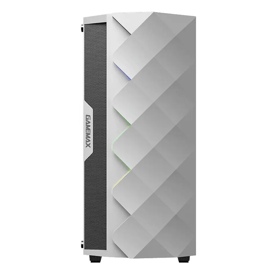 Gabinete Gamemax ATX White Diamond COC, Vidrio Lateral, 2 coolers 2