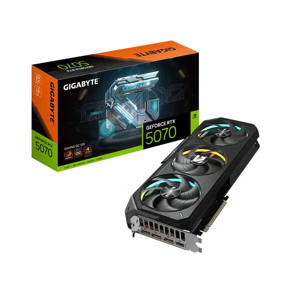 Tarjeta de Video Gigabyte RTX 5070 Gaming OC 12GB GDDR7 PciE-5 1