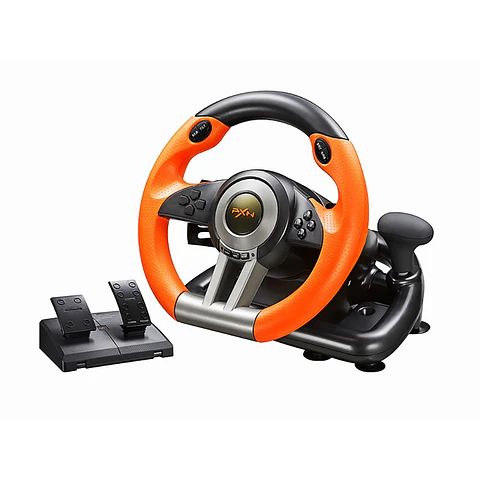 Volante PXN V3 PRO con Pedales PC, PS3, PS4, Xbox One, Xbox Series X - Naranja