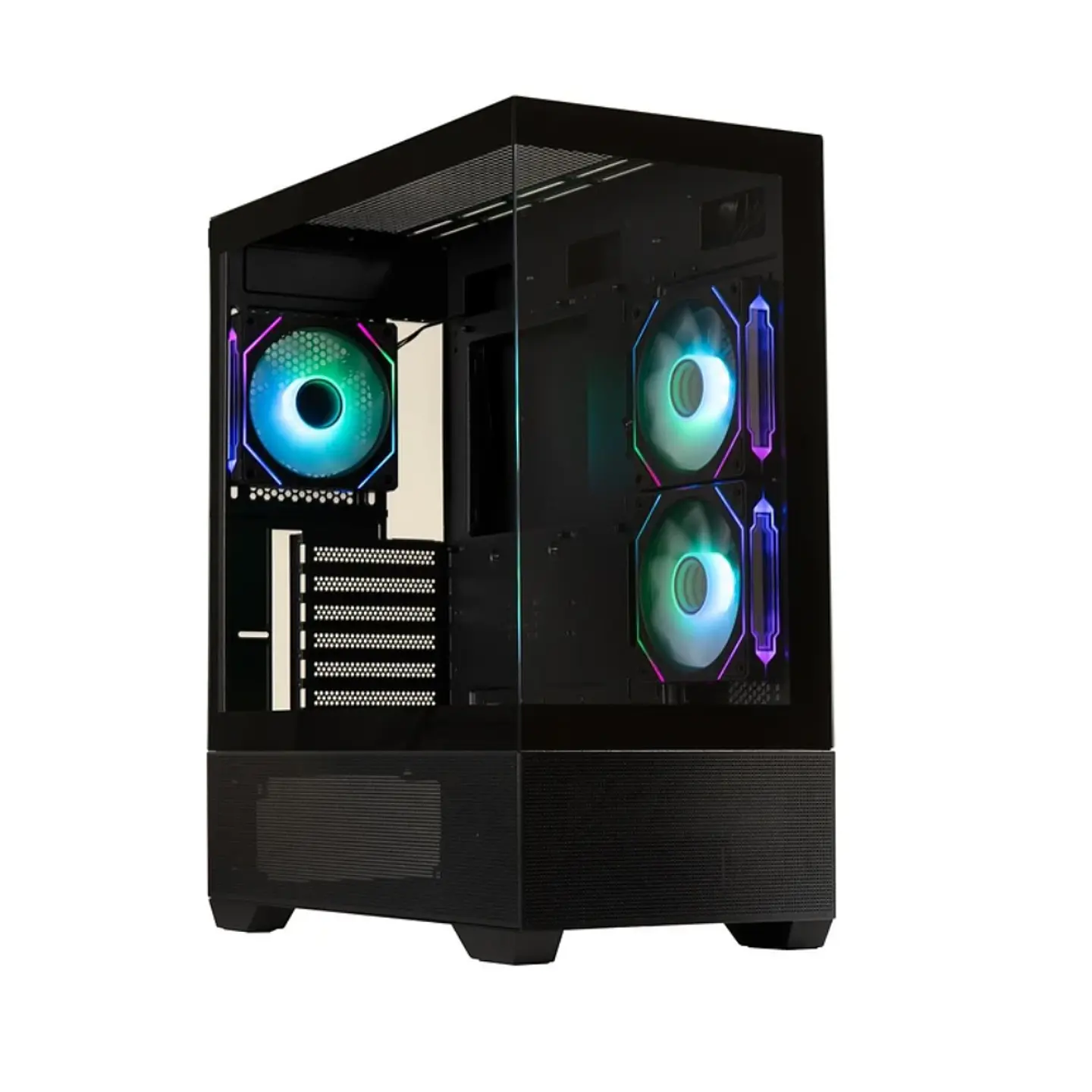 Gabinete BitFenix Ceto Basic Black, Vidrio templado, 3Vent ARGB 1
