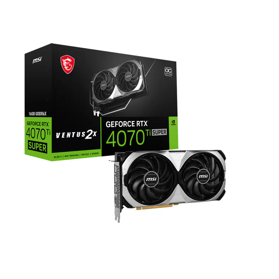 Tarjeta de Video Gráfica MSI RTX 4070 Ti SUPER VENTUS 2X OC 16GB 1